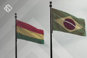 Bandeiras do Brasil e da Bolívia ilustrando a publicação 