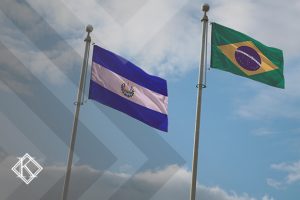 Bandeiras de El Salvador e Brasil. A imagem ilustra a publicação 